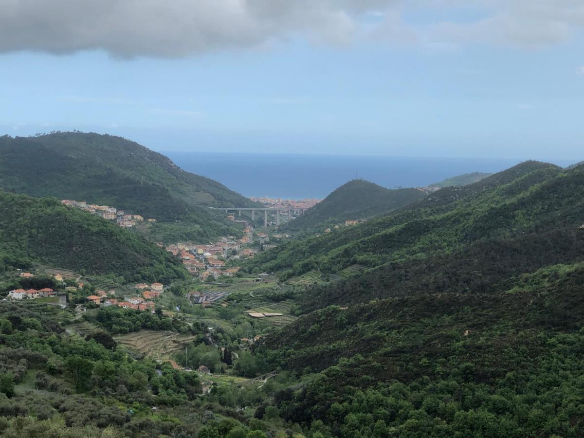 Casa Indipendente Su Due Livelli In Liguria-Vista Mare 6-7 Posti Apartment Magliolo Bagian luar foto